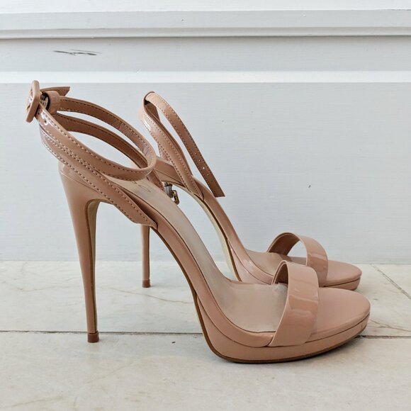 Aldo "Kat" Beige Strappy Stiletto Sandals (7.5) - Brand new in box, never worn - Picture 8 of 14